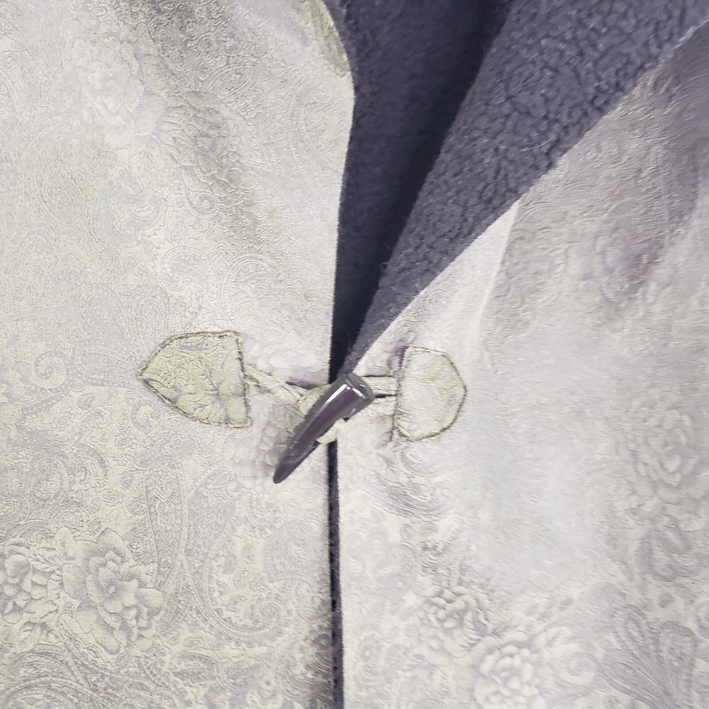 Coldwater Creek Jacket 1X Olive Green Black Paisley Knit Sleeve‎ Toggle Closure - Picture 4 of 10